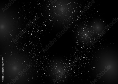 Silver round shiny dust particles abstract background. Vector design