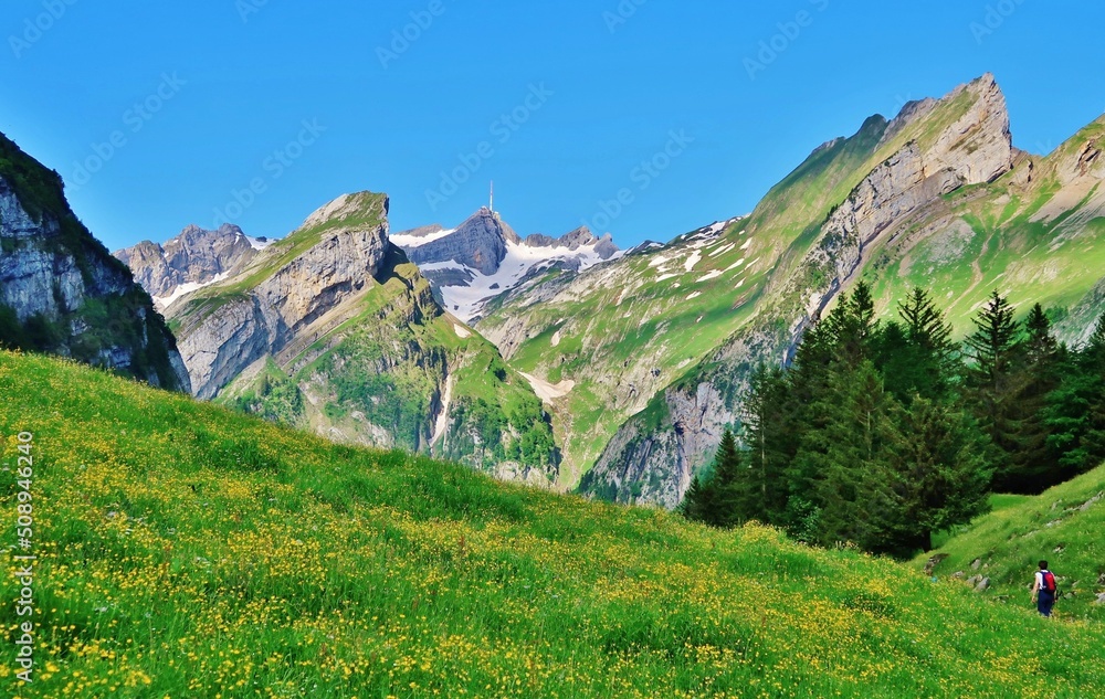 Wandern im  Alpstein, Appenzellerland, Ostschweiz