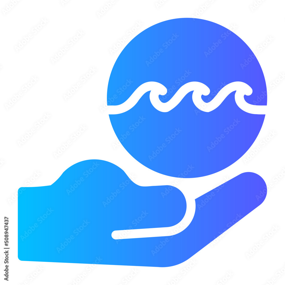 save ocean gradient icon