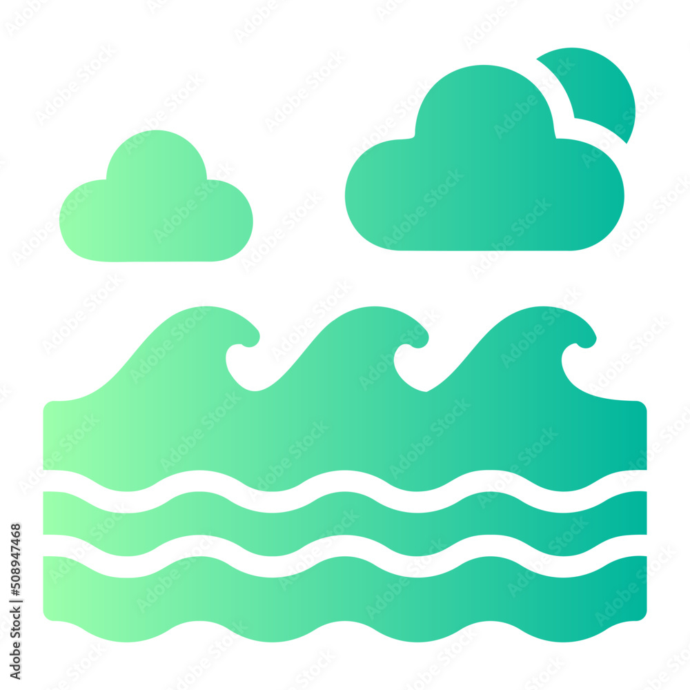 waves gradient icon