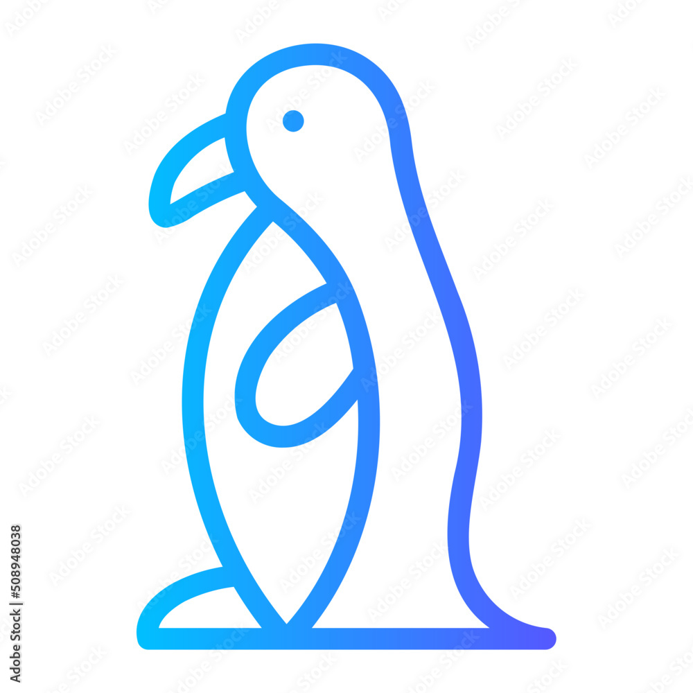 penguin gradient icon penguin gradient icon