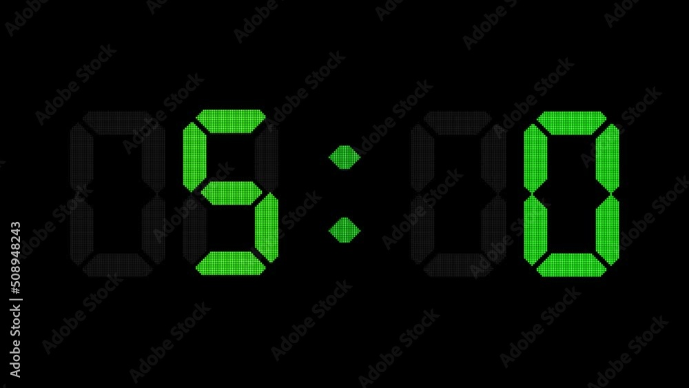 Digital Timer countdown animation. Digital Timer countdown animation.