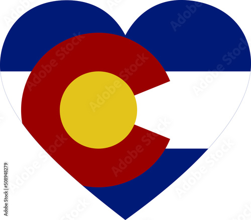 Flag of US federal state of Colorado within a heart shape Free Download Flag of US federal state of Colorado within a heart shape - GFXLoad