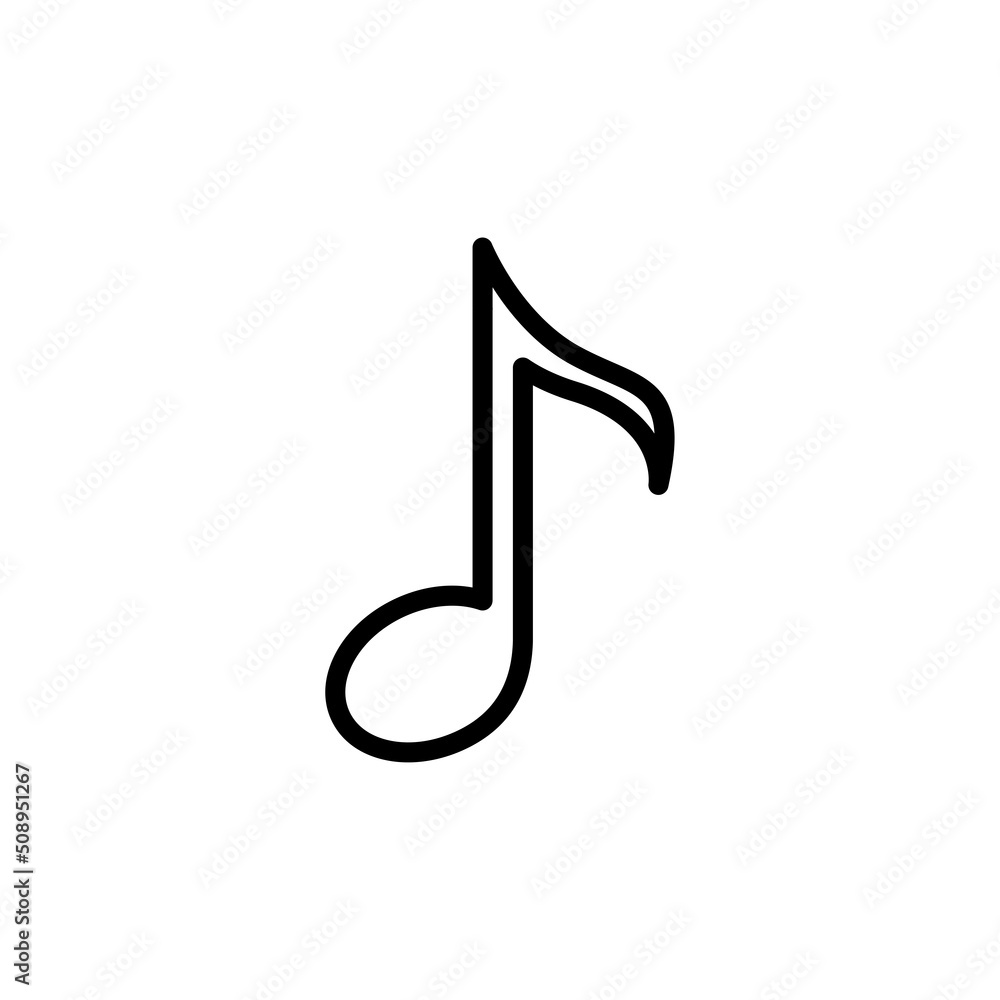 Musical Notation Icon Vector Isolated on White Artboard Musical Notation Icon Vector Isolated on White Artboard