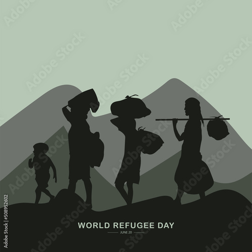 Obraz na plátně World Refugee Day