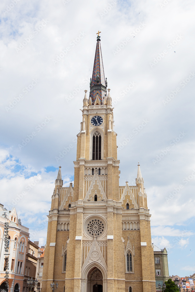 Roman catholic church, Name of Mary Church, located in the city center of Novi Sad, Serbia. Neo-Gothic style.