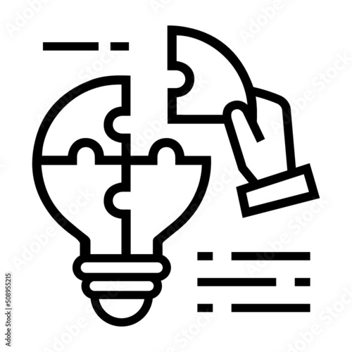 Solution, idea, puzzle icon
