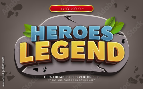 heroes legend text effect