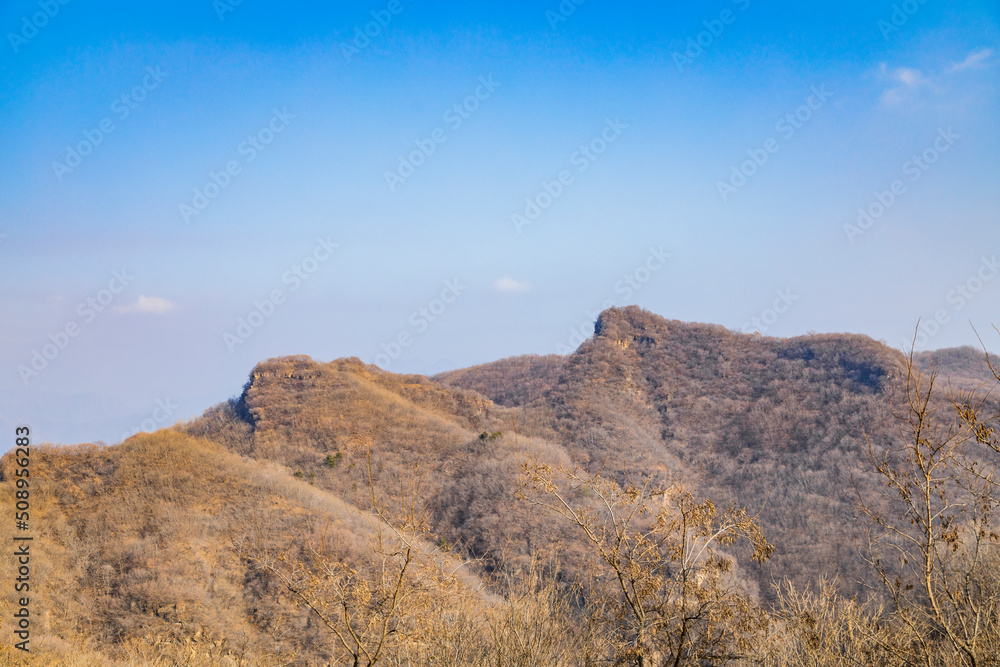 Mountains in the wilderness in winter