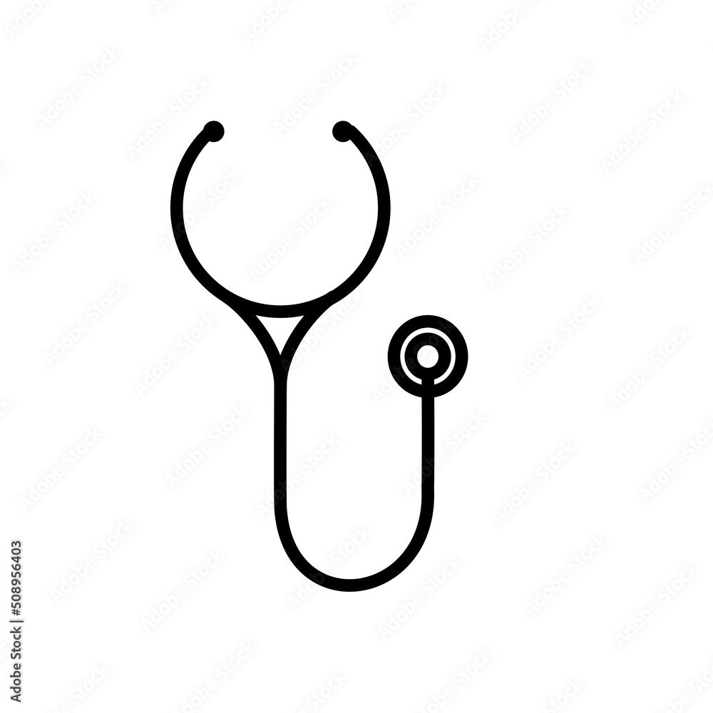 Stetoskop  ikona wektorowa - obrazy, fototapety, plakaty 