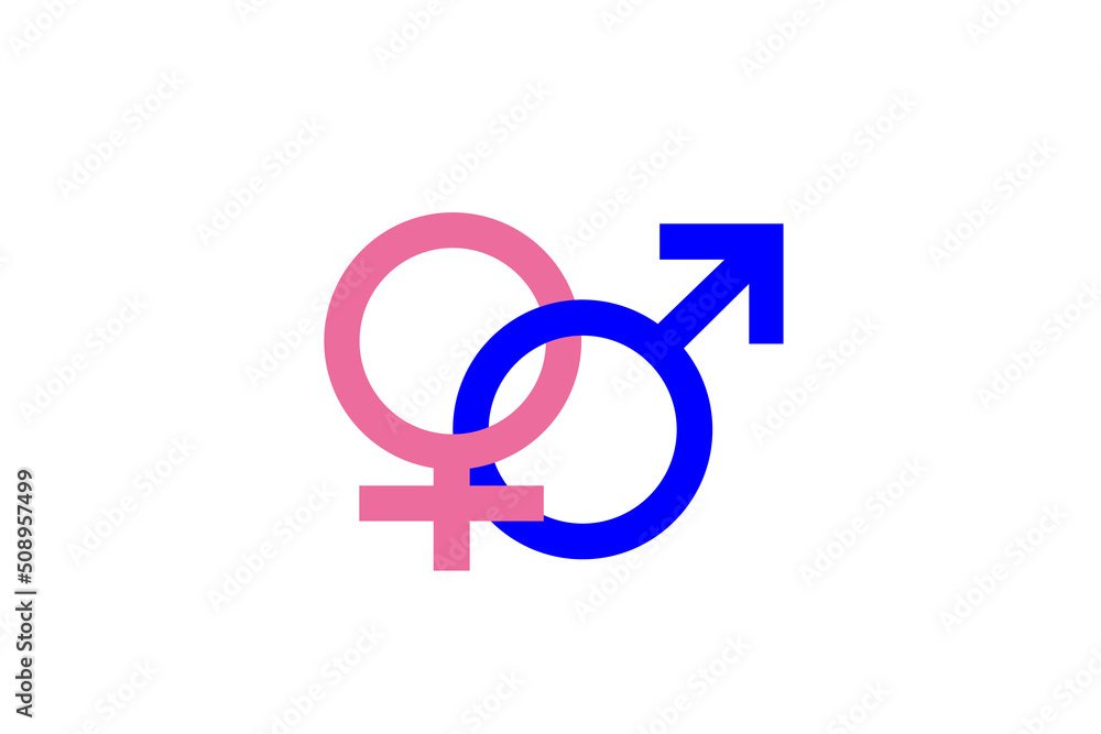 Symbol of a man and a woman, sprint illustration Symbol of a man and a woman, sprint illustration