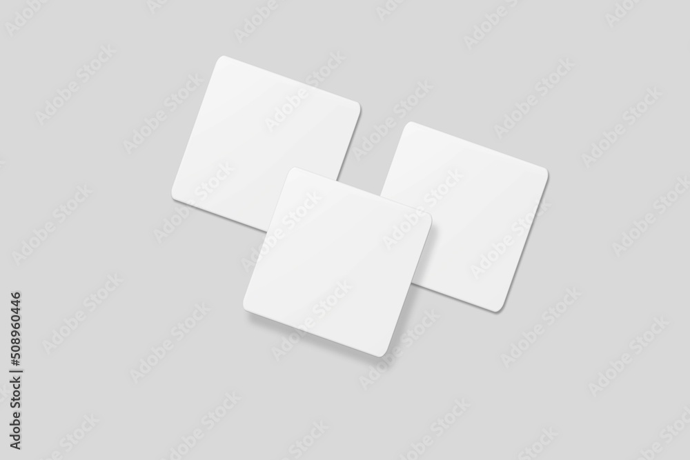 Blank square business card for mockup. 3D Render.
Blank square business card for mockup. 3D Render.