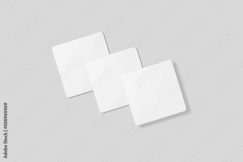 Blank square business card for mockup. 3D Render.
Blank square business card for mockup. 3D Render.