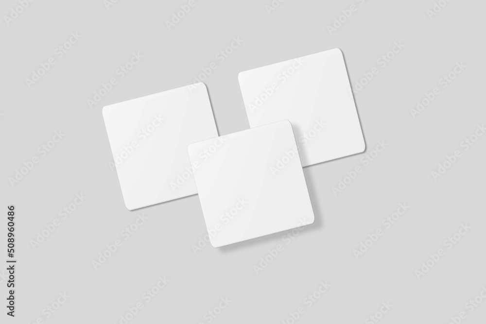 Blank square business card for mockup. 3D Render.
Blank square business card for mockup. 3D Render.
