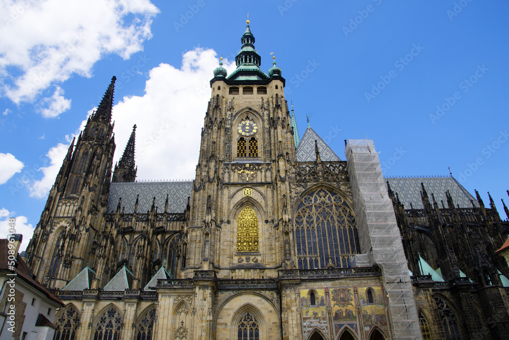 St Vitus Cathedral, in Prague. in the Czech Republic.
