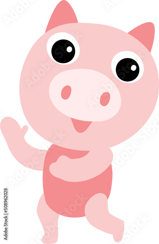 Cute pig character design presenting concept © terdpong2