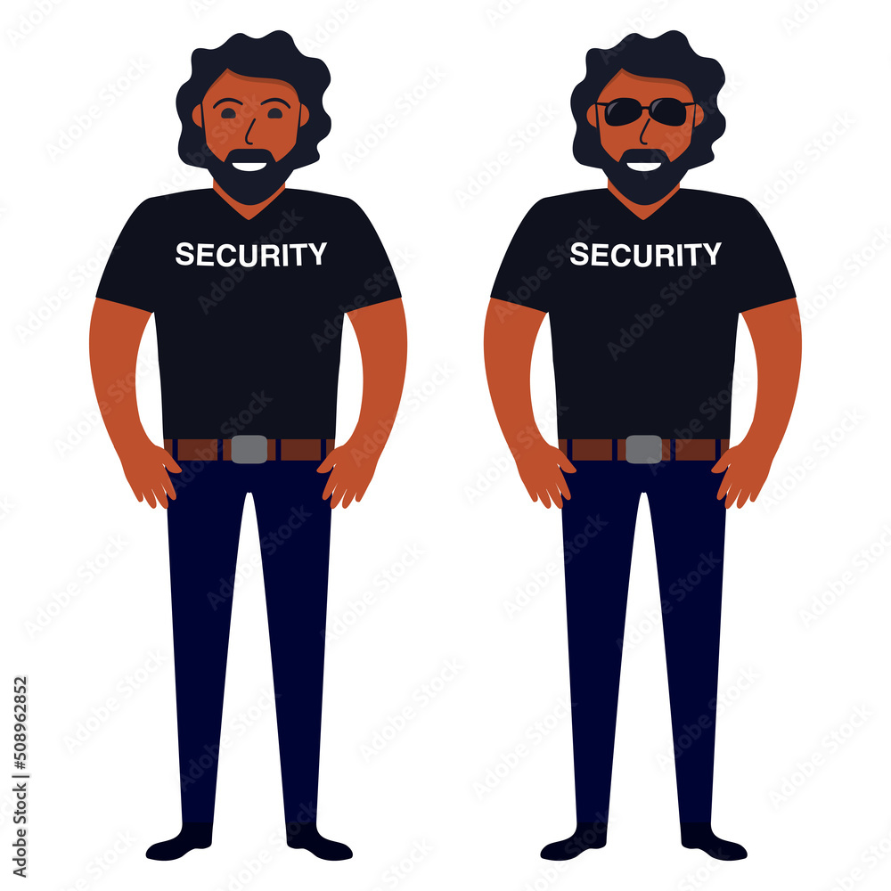 African american man security guard of nightclub.Face control.Bouncer in sunglasses. African american man security guard of nightclub.Face control.Bouncer in sunglasses.