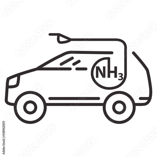 Ammoniac gas fuel car.Transport uses NH3. Automobiles with ammoniac motor.