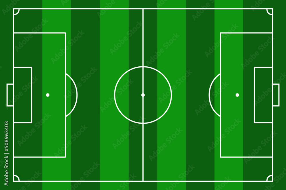 Green Football soccer field vector illustration Green Football soccer field vector illustration