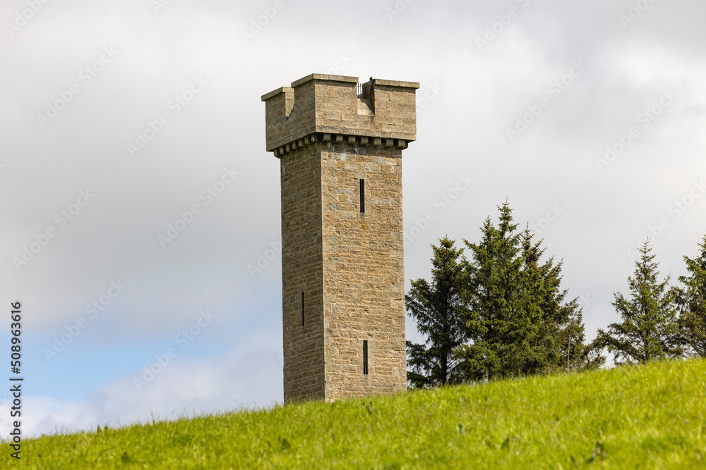 Prop of Ythsie, folly tower, Scottish Highlands