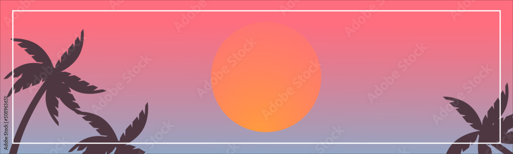 夕日 海 背景 風景 壁紙 バナー 夕焼け 夕日 海 背景 風景 壁紙 バナー 夕焼け