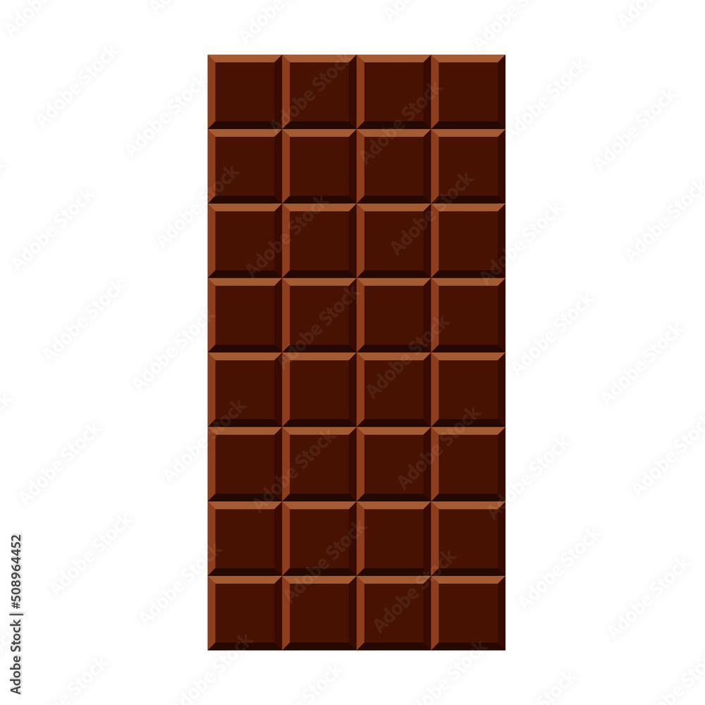 chocolate bar isolated on white