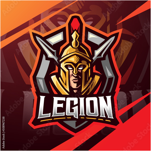 Legion warrior esport mascot logo design