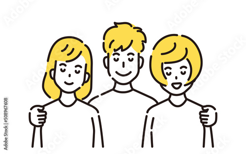 人物イラスト　線画