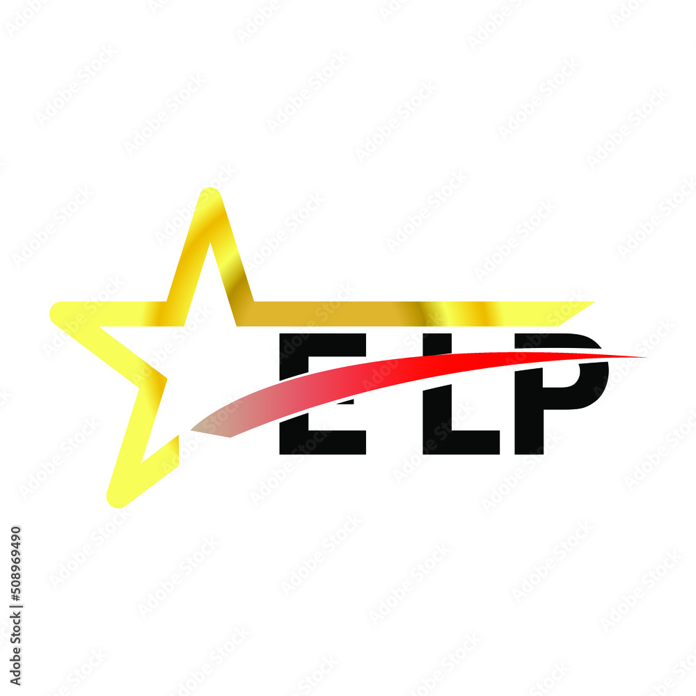 Vetor de ELP letter logo design. ELP creative letter logo. simple and ...