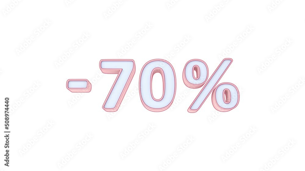 Minus 70 percent off, promo text Minus 70 percent off, promo text