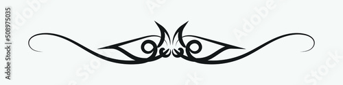 Calligraphic ornament set. Vintage Decoration. Vector isolated illustration.