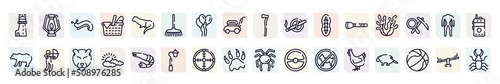 insects outline icons set. thin line icons such as lighthouse, slug, rake, no smoking, seaweed, hunter, cloudy, crosshair, hen icon.