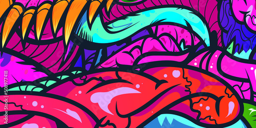 Vector Abstract colorful design graffitti texture