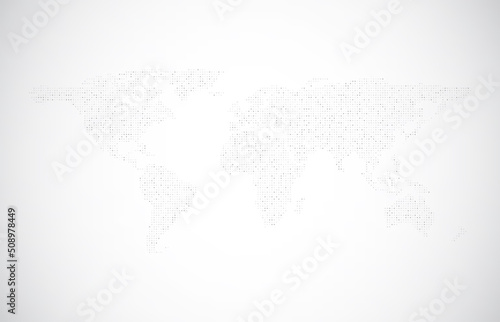 Dotted world map vector background