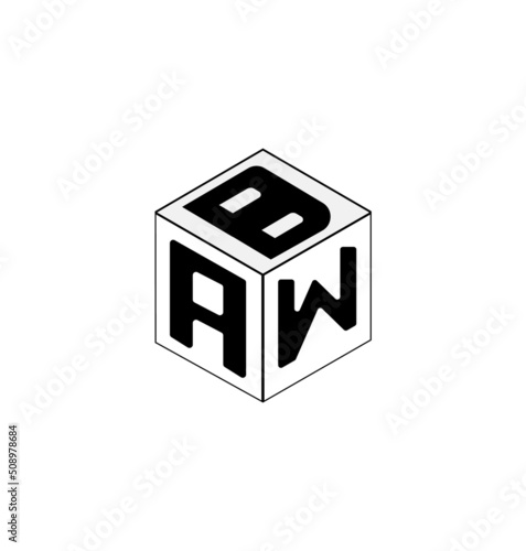 cube letter logo design, Font letter logo design.