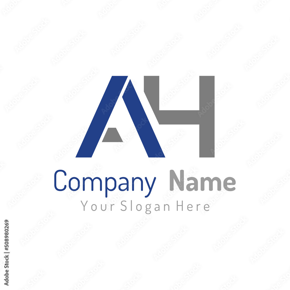 Initial Letter AH Logo Design Vector Template. Creative Abstract AH Letter Logo Design Illustration.