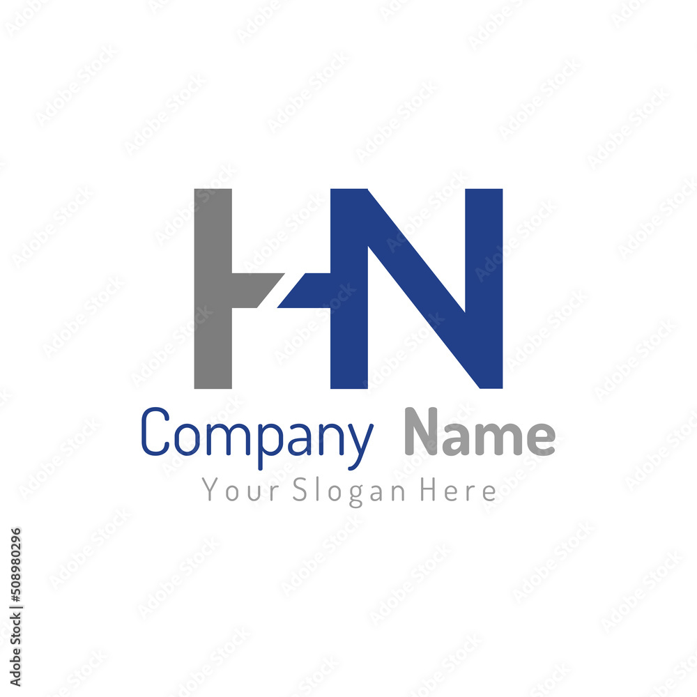 Initial Letter HN Logo Design Vector Template. Creative Abstract HN Letter Logo Design Illustration. Initial Letter HN Logo Design Vector Template. Creative Abstract HN Letter Logo Design Illustration.