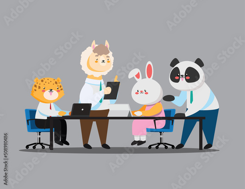 Business People teamwork ,Vector illustration cartoon character.