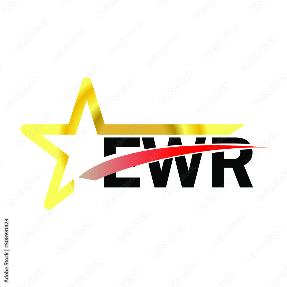 EWR letter logo design. EWR creative letter logo. simple and modern