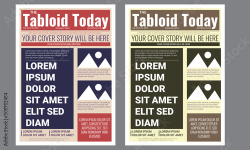 Newspaper layout design, newsletter, Tabloid front page design, Tabloid cover, A3 Tabloid design, Magazine cover design photo