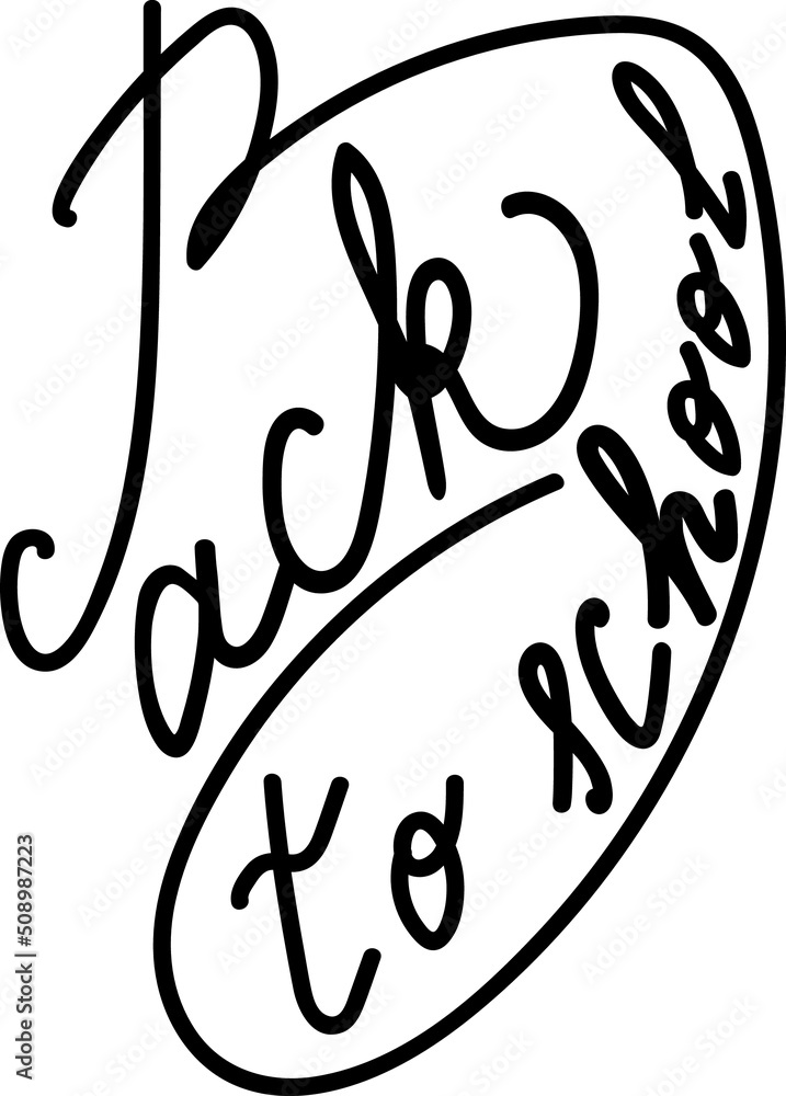 Back to school vector lettering hand drawn illustration. Back to school vector lettering hand drawn illustration.
