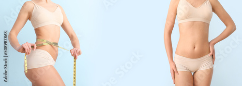 Beautiful young women in un...