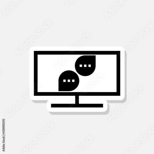 Wallpaper Mural Online chat icon sticker sign for mobile concept and web design Torontodigital.ca