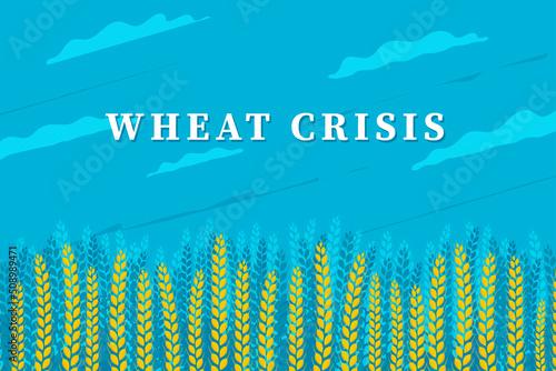 Yellow wheat against a blue sky, a symbol of the food crisis.