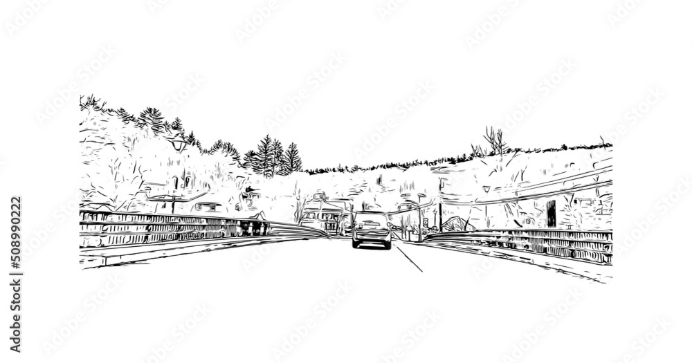 Building view with landmark of Montpelier is the
city in Vermont. Hand drawn sketch illustration in vector. Building view with landmark of Montpelier is the
city in Vermont. Hand drawn sketch illustration in vector.