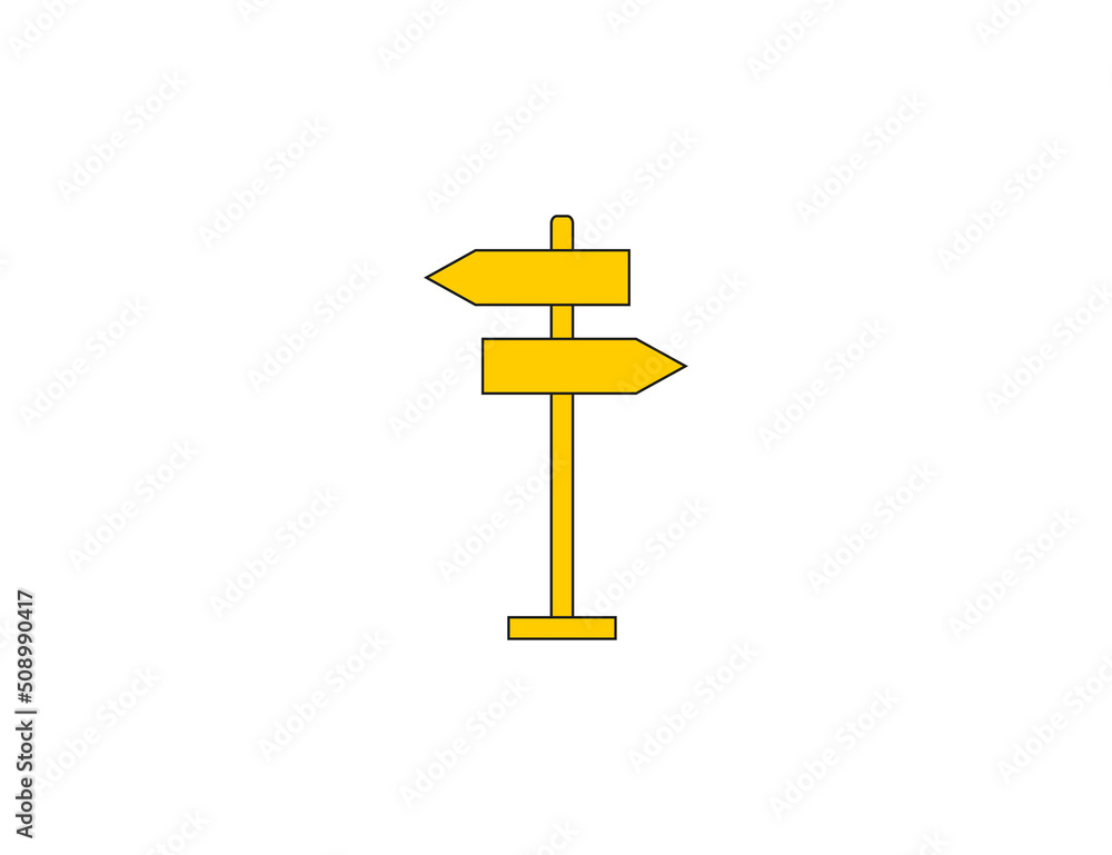 Signboard, directions icon. Vector illustration. Signboard, directions icon. Vector illustration.