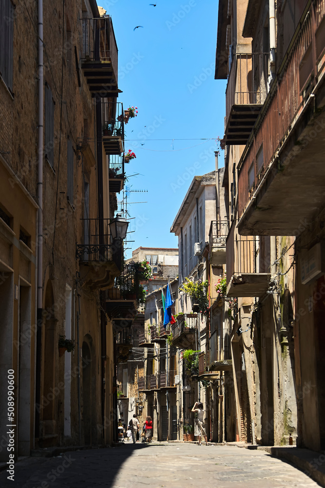 Narrow street of a Sicilian village1