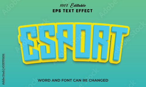 Esport Editable 3d text Effect Style Premium,