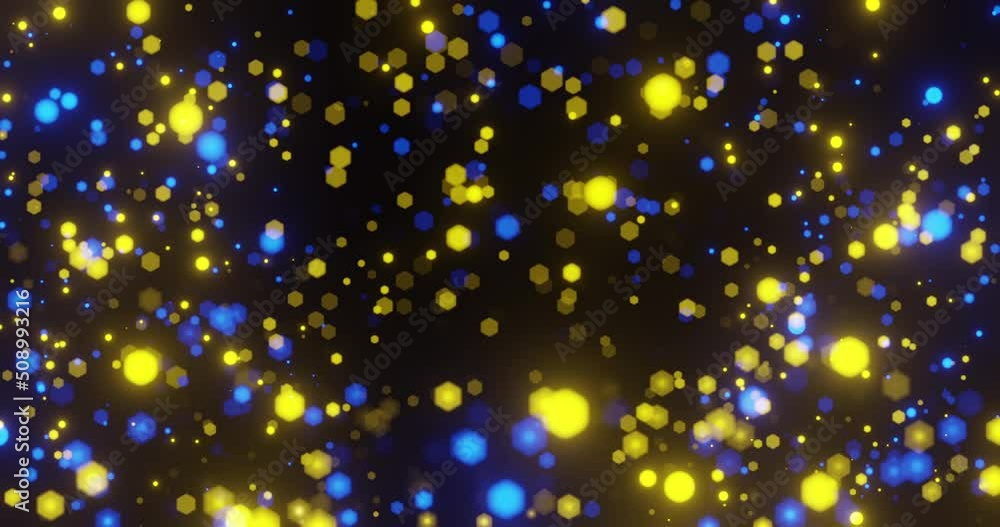 Shimmering yellow and blue particles on a black background, spiral, tornado, dust, lens effect, Ukrainian colors, 3d render Shimmering yellow and blue particles on a black background, spiral, tornado, dust, lens effect, Ukrainian colors, 3d render