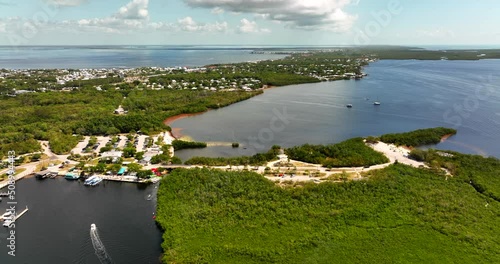 John Pennekamp State Park Key Largo Florida. 5k aerial drone video footage photo